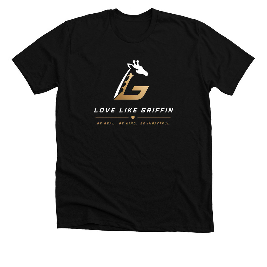 Griffin?s Impact, a Solid Black Blend Premium Unisex Tee