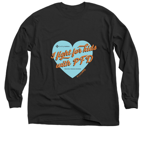 Fight for PFD: Heart, a Black Classic Long Sleeve Tee