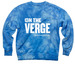 On the Verge T-Shirts & Sweatshirts, a Aqua Blue Tie Dye Crewneck Sweatshirt