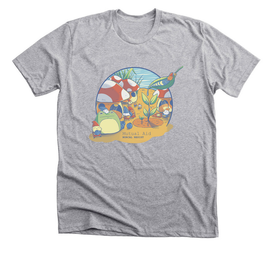Mutual Aid, a Athletic Heather Premium Unisex Tee