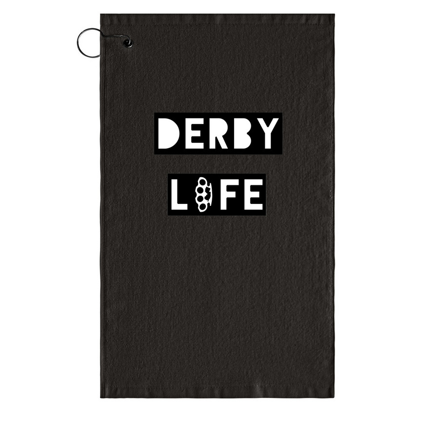 Derby Life Towel, a Black Golf Towel