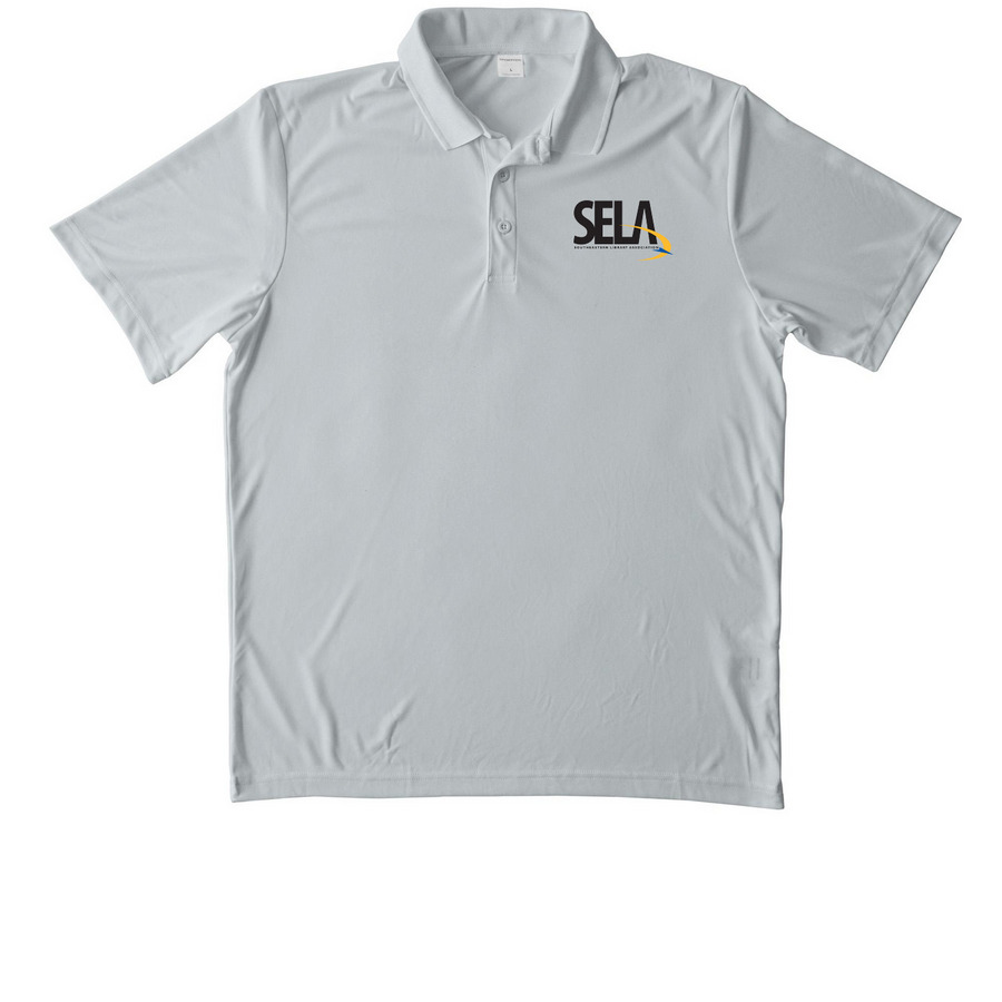SELA Polo Shirts, a Silver Unisex Performance Polo