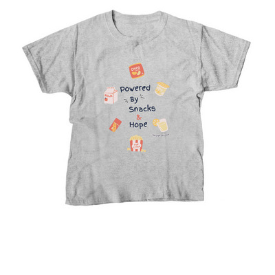 Snacks & Hope, a Sport Grey Youth Unisex Tee