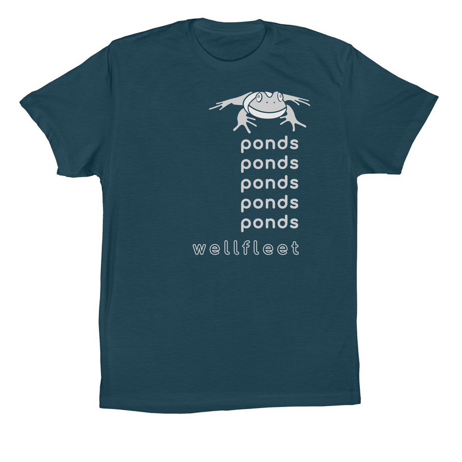 ponds ponds ponds bw T-SHIRTS, a Deep Teal Premium Cotton Tee