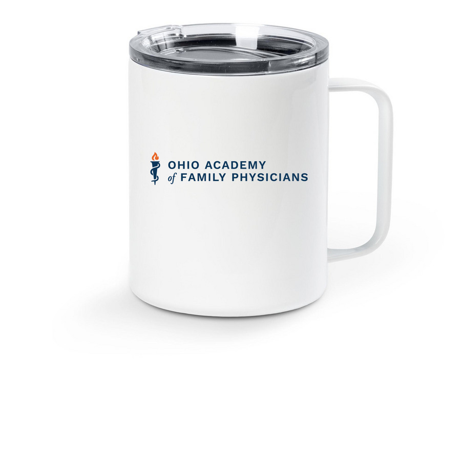 OAFP Travel Mug, a White Stainless Steel Travel Mug