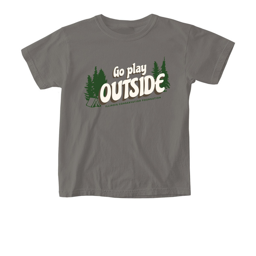Go Play Outside, a Grey Comfort Colors Youth Tee