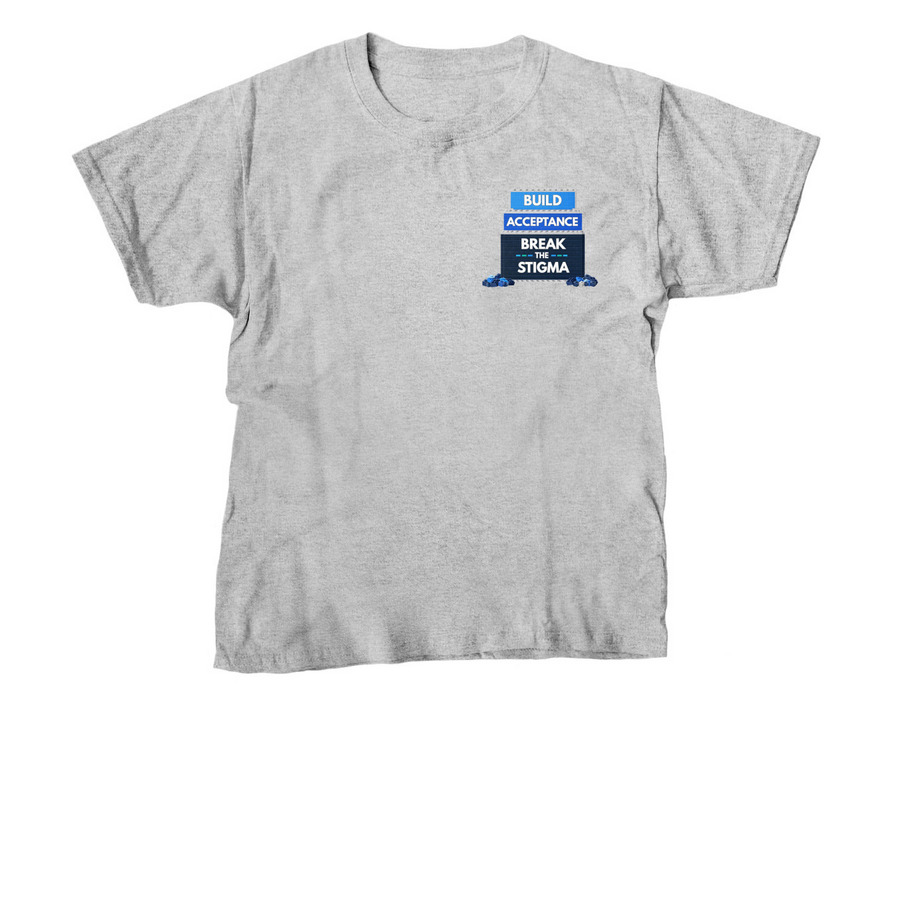 Build Acceptance | Break the Stigma (No logo), a Sport Grey Youth Unisex Tee