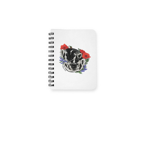 Badger Stack Notebook, a White Spiral Notebook