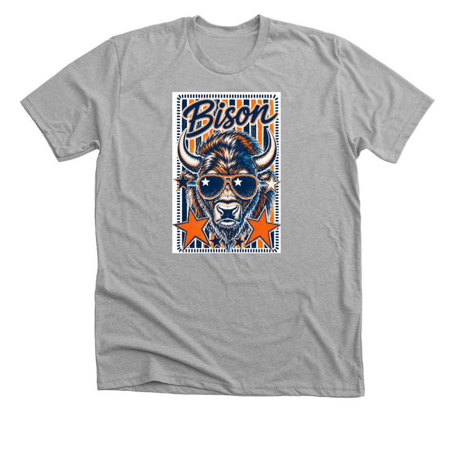 Bernie Bison Superstar, a Athletic Heather Premium Unisex Tee