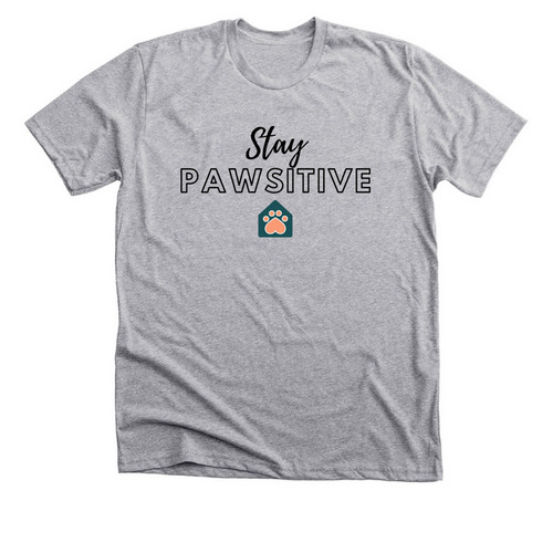 Stay Pawsitive, a Athletic Heather Premium Unisex Tee