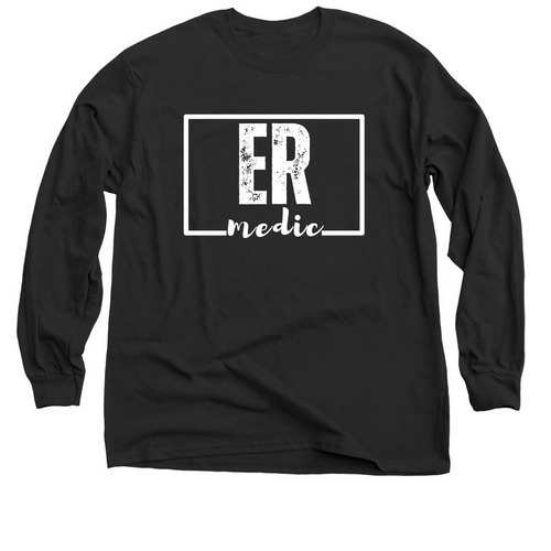 Medic Boxed Premium T, a Black Classic Long Sleeve Tee