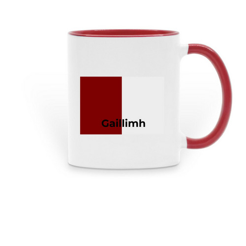 Gaillimh, a Red Two-Tone Ceramic Mug
