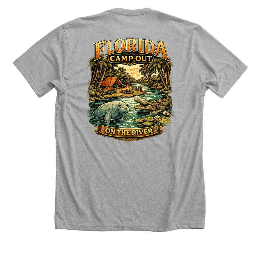 Florida church camp shirts&nbsp;, a Athletic Heather Premium Unisex Tee (back-view)