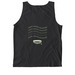 PORT, a Black Comfort Colors Tank Top (back-view)