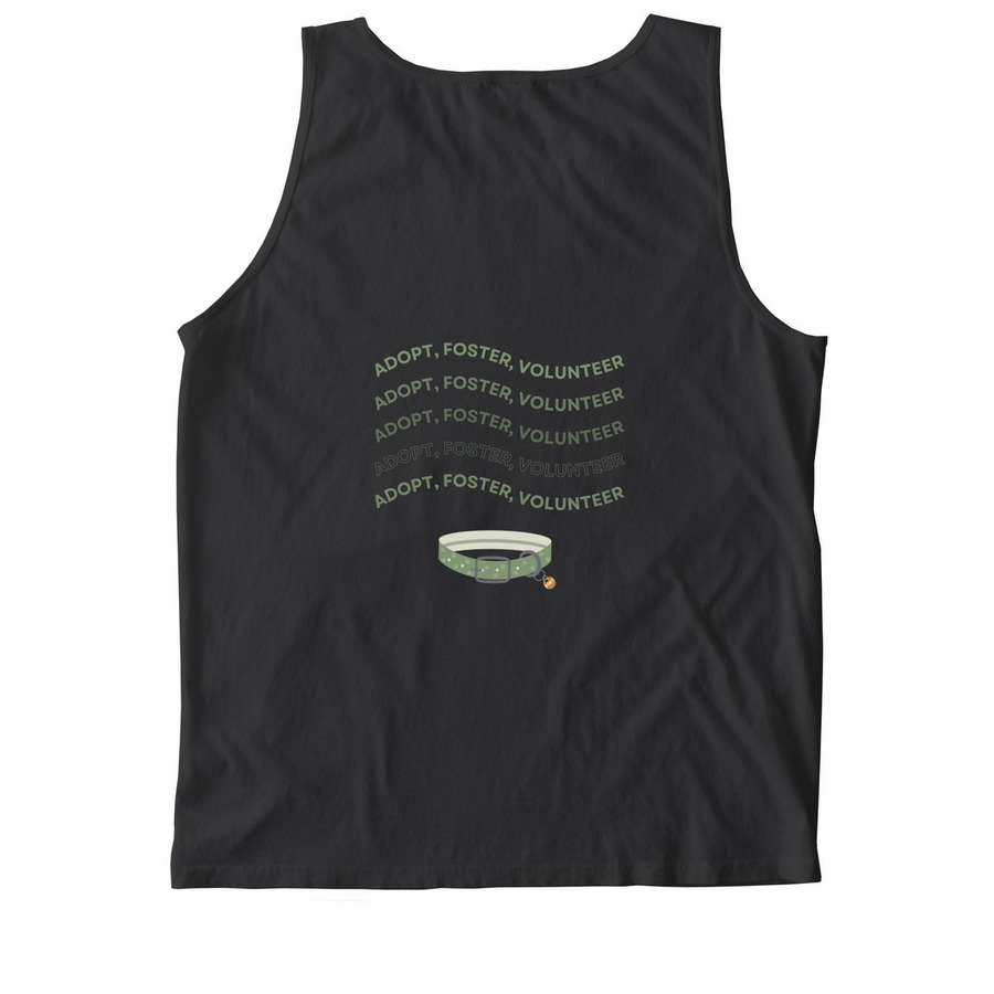 PORT, a Black Comfort Colors Tank Top (back-view)