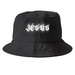 JESUS, a Black Printed Bucket Hat
