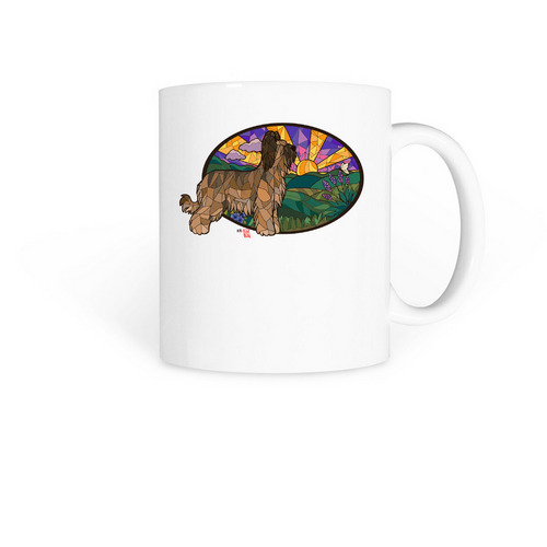 Tawny Briard mug, a White Coffee Mug