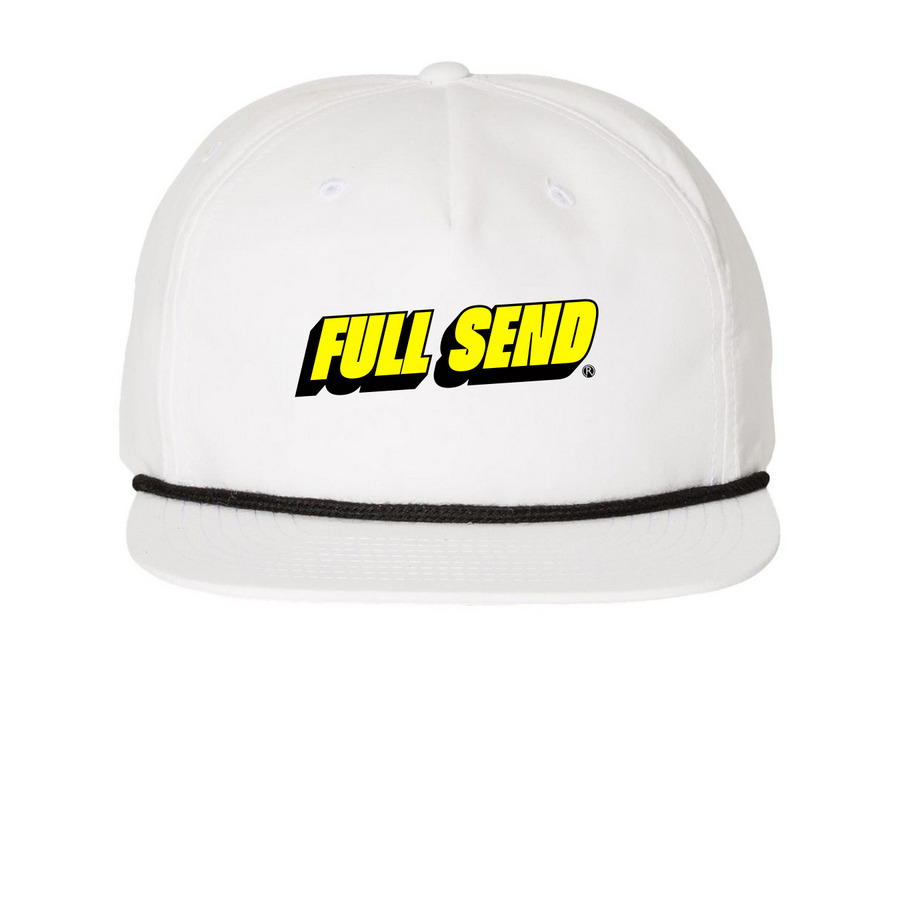 RESET FULL SEND Hat, a White/ Black Printed Umpqua Snapback Cap