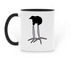 CHARCOAL MUG, a Black Two-Tone Ceramic Mug (back-view)