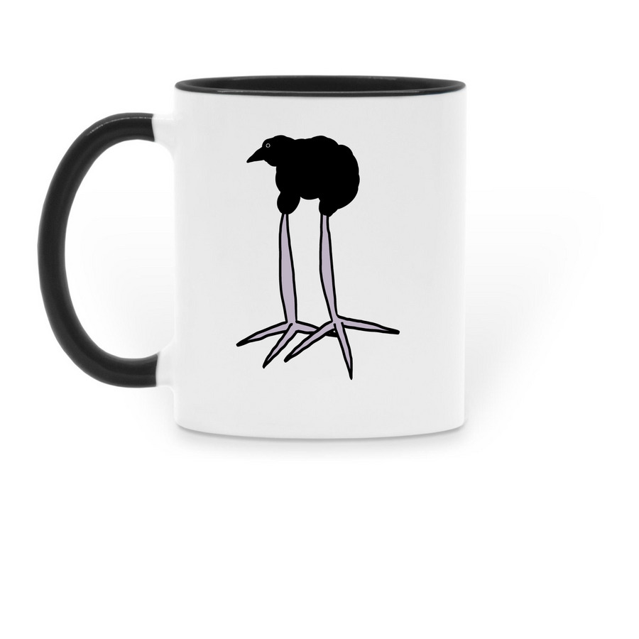 CHARCOAL MUG, a Black Two-Tone Ceramic Mug (back-view)