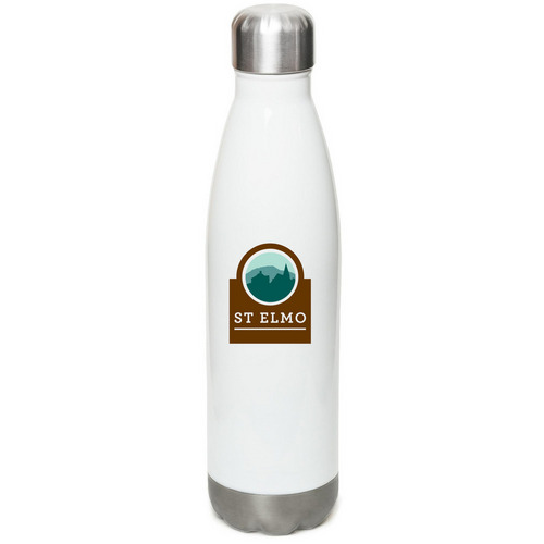 St. Elmo Water Bottle&nbsp;, a White Stainless Steel Water Bottle