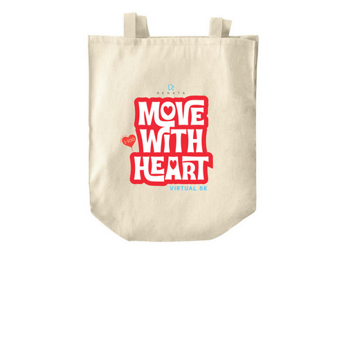 Renata x Project 1 in 100 Move With Heart 5K, a Natural Over-the-Shoulder Shopping Tote Bag