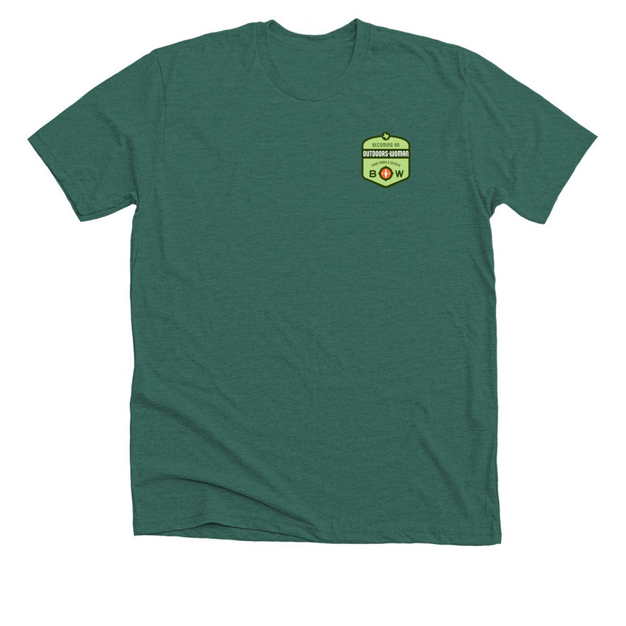 Texas BOW Logo, a Heather Forest Premium Unisex Tee