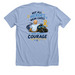 Lawson Strong&nbsp;, a Heather Baby Blue Premium Unisex Tee (back-view)
