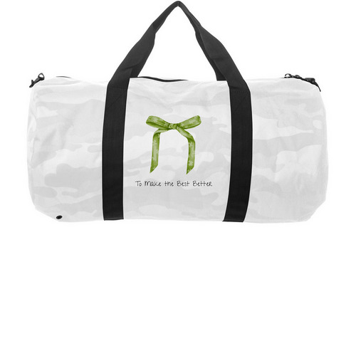 Clover Bow Duffle Bag, a White Camo Day Tripper Duffel Bag