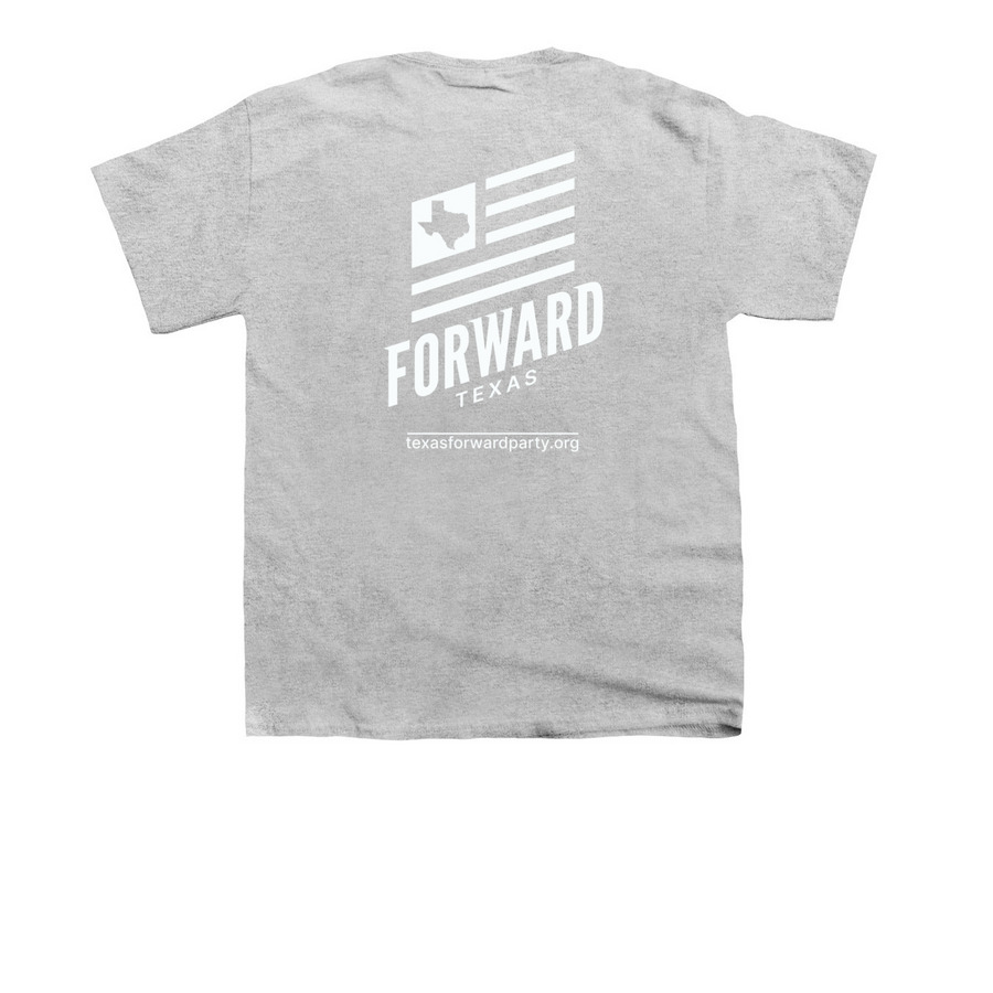 TX FWD Flag, a Sport Grey Youth Unisex Tee (back-view)