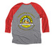 Limited Edition Anniversary ? Sleeve Tee, a Red and Premium Heather 3/4 Sleeve Baseball Tee (back-view)