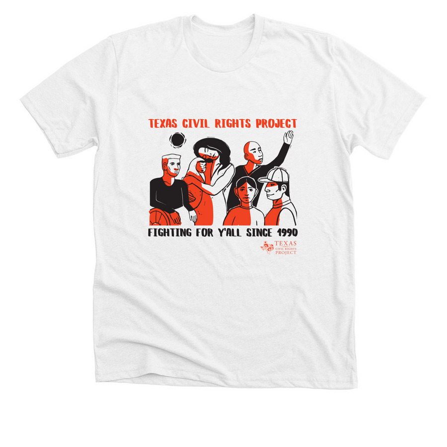 Fighting for Y'all Modern Graphic, a Solid White Blend Premium Unisex Tee