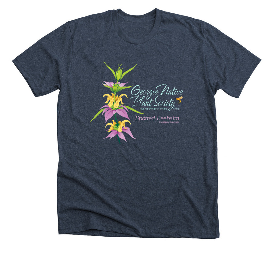Spotted Beebalm 2023 Plant of the Year, a Heather Midnight Navy Premium Unisex Tee