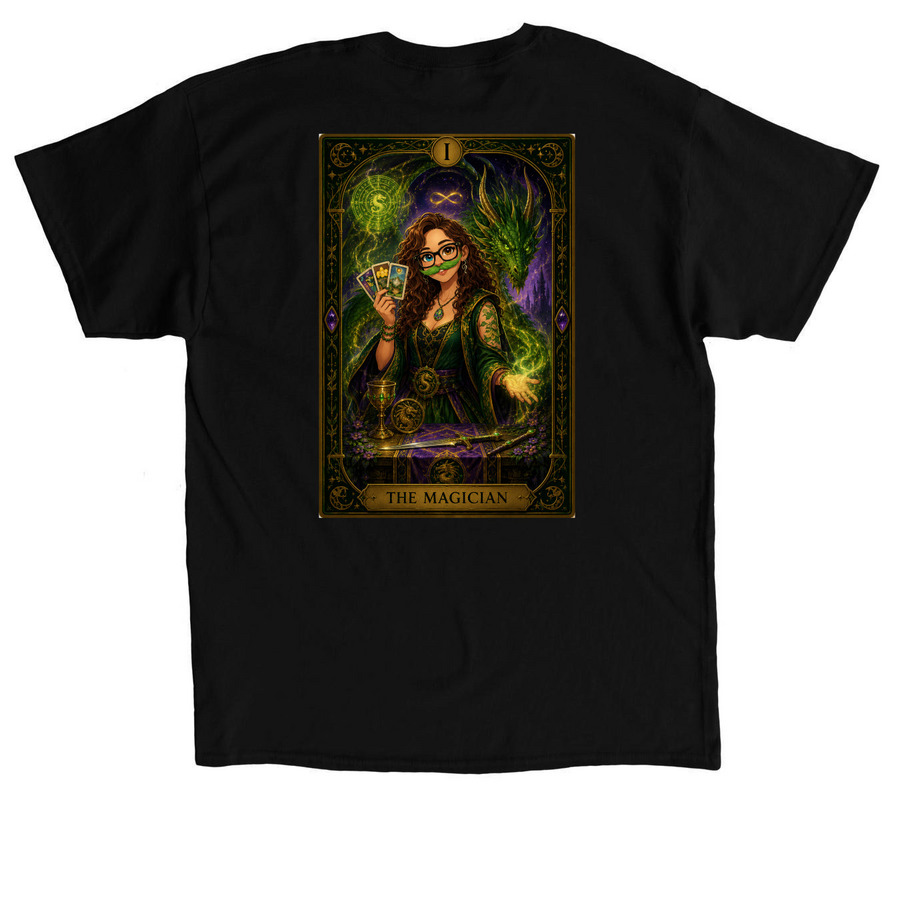 Remember You're Magic, a Black Classic Unisex Tee (back-view)