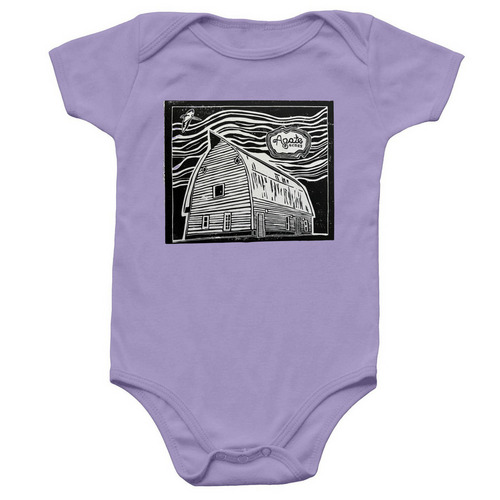 Baby Onesie - Barn, a Lavender Infant Onesie
