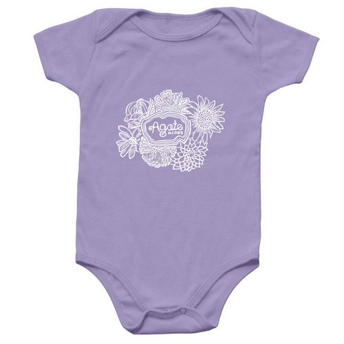 Baby Onesie - Flower Logo, a Lavender Infant Onesie