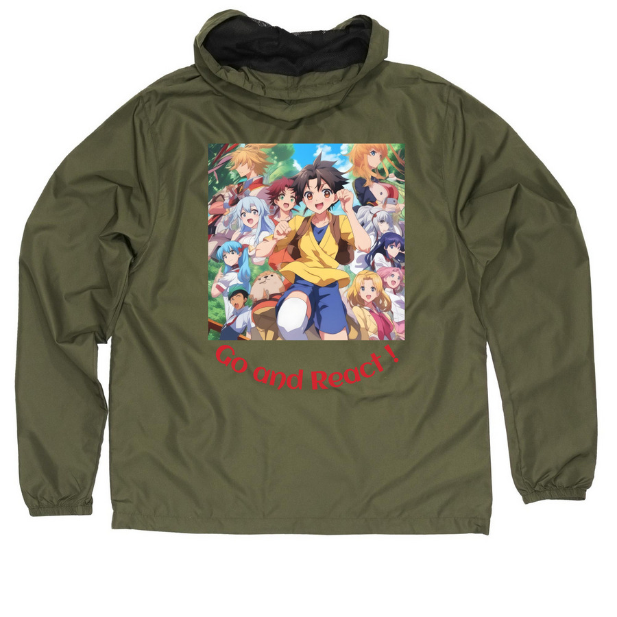 Live In The Moment Jackets !, a Army Quarter-Zip Windbreaker (back-view)