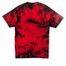 disservice dog (dark colors), a Black/ Red Crystal Tie Dye Tee (back-view)