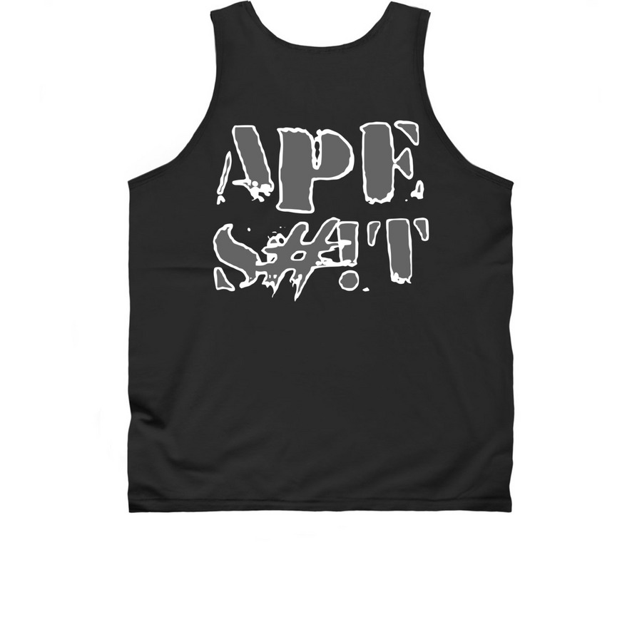 Ape S#!T, a Black Classic Unisex Tank Top (back-view)