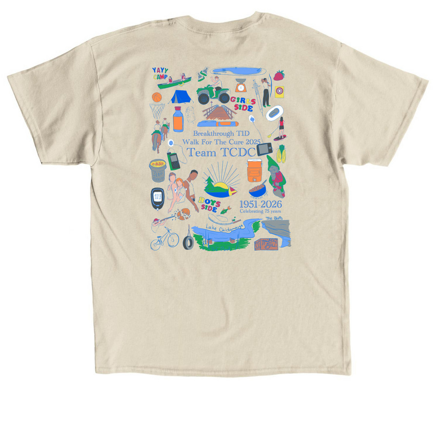 TEAM TCDC 2025 walk t-shirt, a Sand Classic Unisex Tee (back-view)