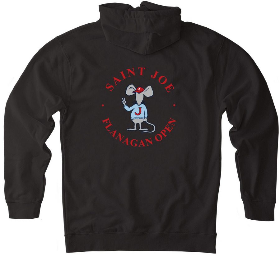 Saint Joe - Flanagan Open Apparel, a Black Heavyweight Pullover Hoodie (back-view)