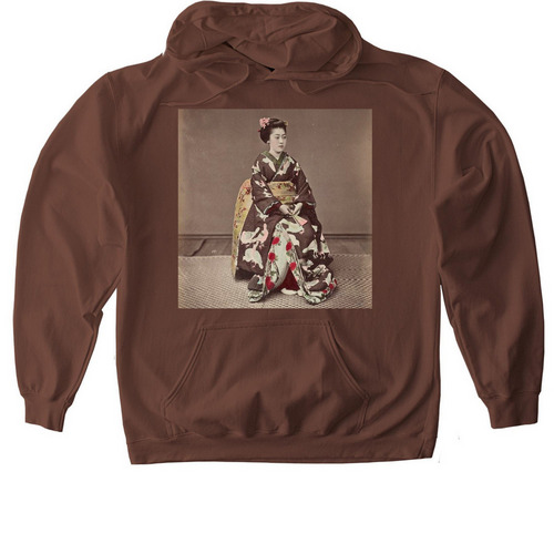 Jus' Sittin', a Cocoa Softstyle Pullover Hoodie