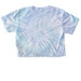 Be Bold, Be Kind, Be Amazing, a Lagoon Women's Tie Dye Cropped Tee (back-view)