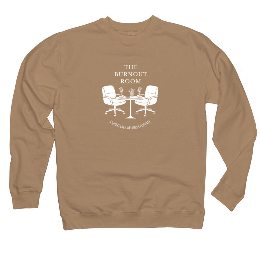 TBR: Shirts & Sweats w/ Large White Logo, a Sandstone Midweight Crewneck Sweatshirt