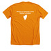 Orange Hunger Action Month Apparel No Date, a Heather Orange Premium Unisex Tee (back-view)