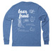 Bear Fruit Campaign Long Sleeve, a Azure Blue Allmade Eco Triblend Long Sleeve Tee (back-view)