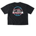 Radically Pro-Transgender, a Black Comfort Colors Boxy Tee (back-view)