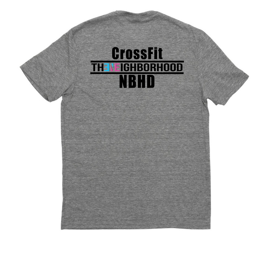 NBHD Basic T, a Aluminum Grey Allmade Eco Triblend Unisex Tee (back-view)