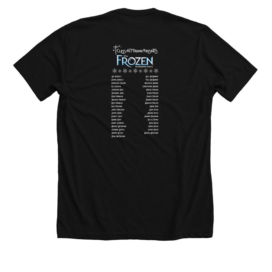 CAD Frozen Shirt - Black, a Solid Black Blend Premium Unisex Tee (back-view)