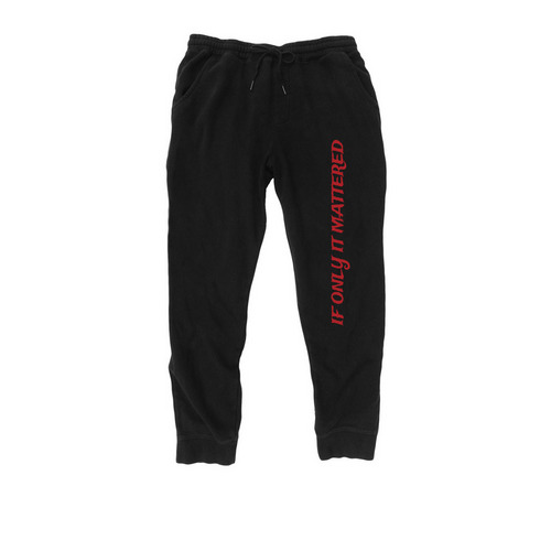 ?is the mask off yet?, a Black Midweight Fleece Joggers